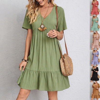 Robe à manches courtes